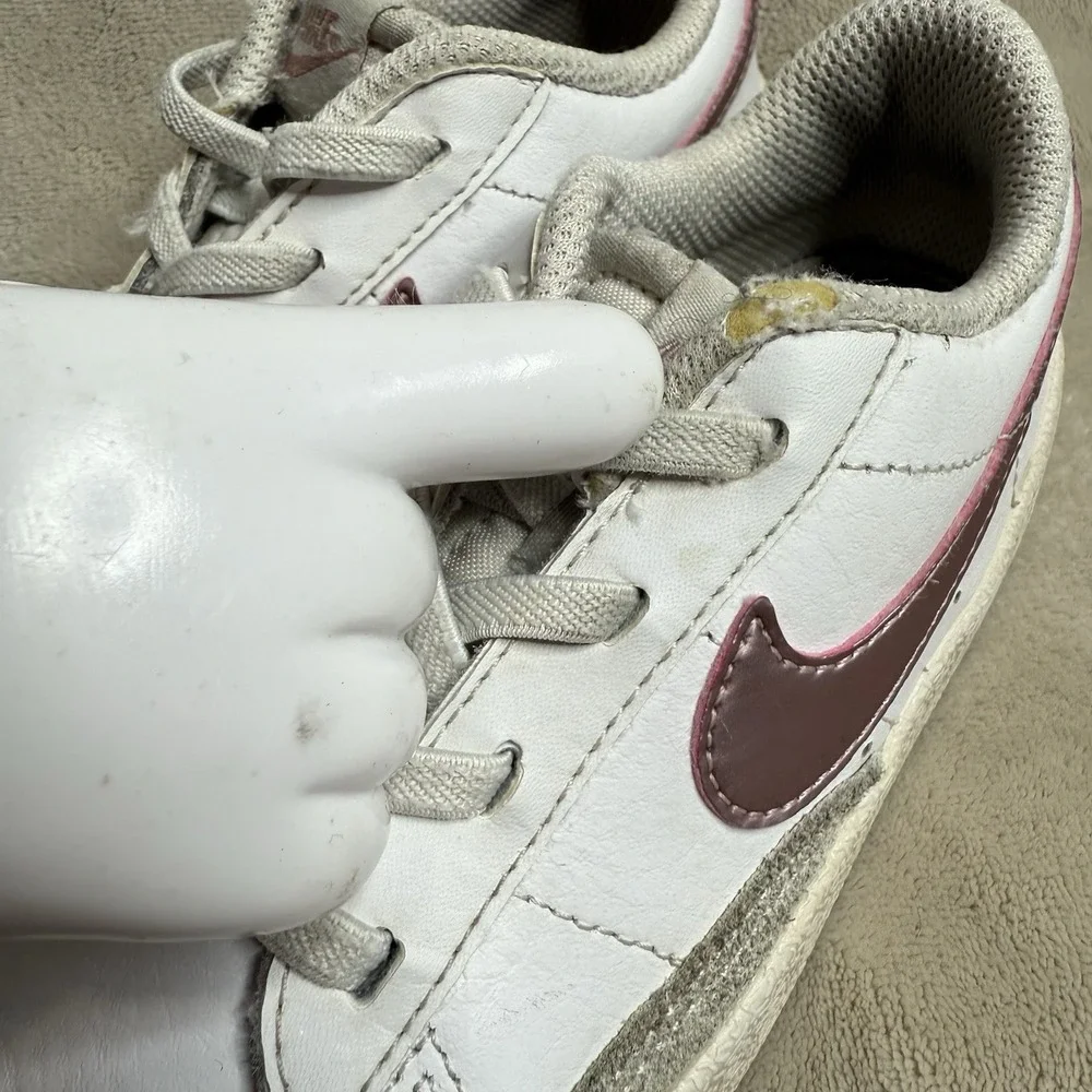 Nike Blazer Low 77 Toddler Shoes White‎ Pink Glaze Size 10C
